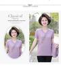 Spring & Autumn Light Jacket and Short Sleeve Summer T-shirt Set for Middle-aged and Elderly Women