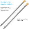 1Pcs High Pressure Washer Extension Wand Straight Stainless Steel Spray Lance Rod 40cm With 1/4" Quick Connect
