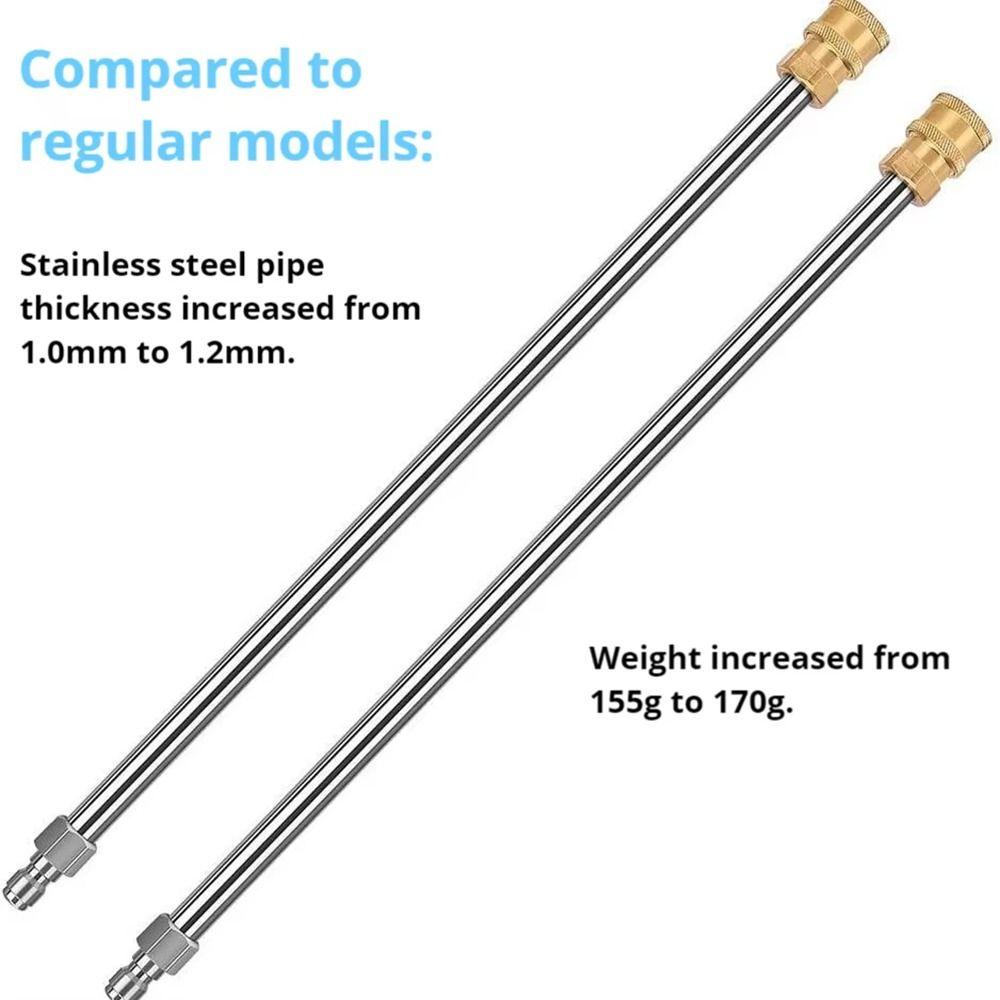 1Pcs Stainless Steel Washer Extension Wand High Pressure Electric Washer Nozzle Spray Lance Rod