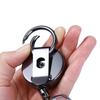 Stretching Wire Rope Pull Keyring Key Chain Ring Retractable Badge Reels ID Card Badge Holder