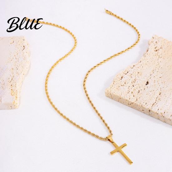 Dainty Pendant Necklace for Men Women Titanium Steel Cuban Chain