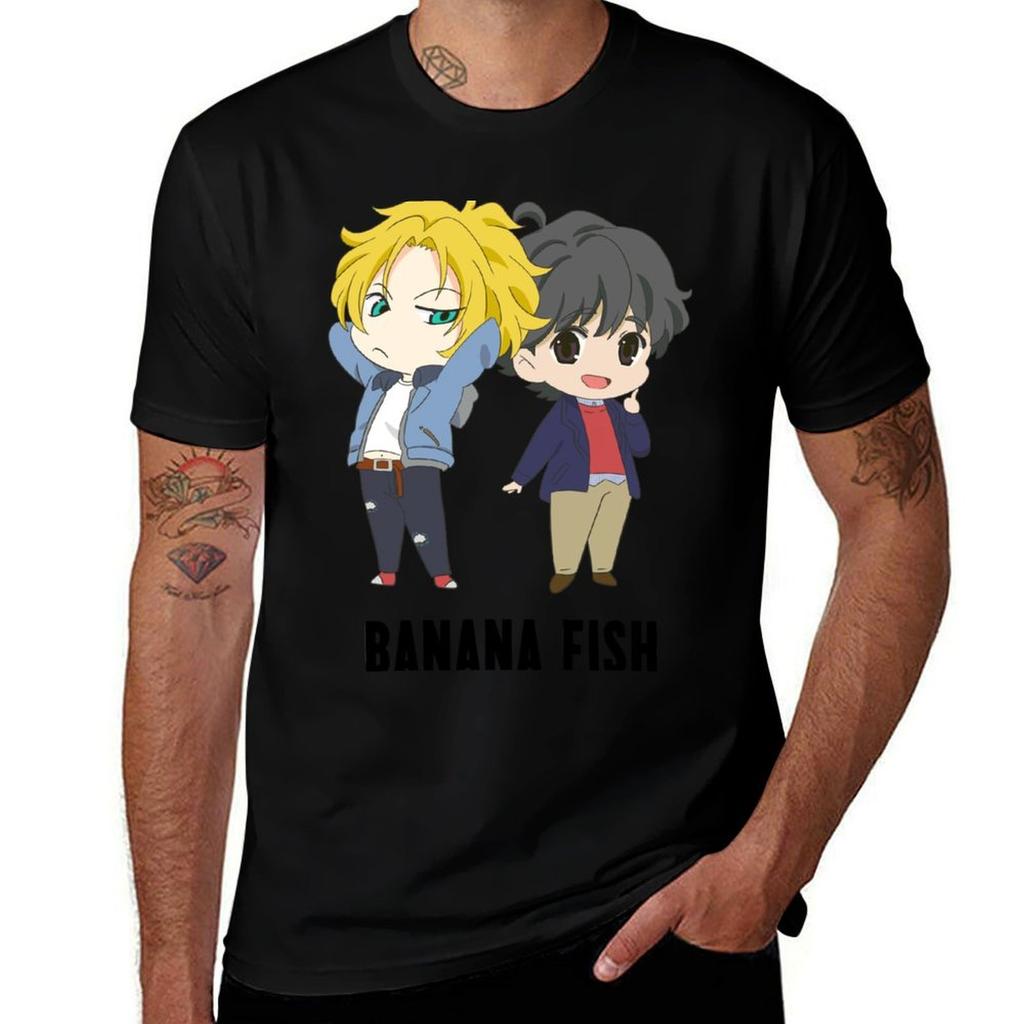 Banana Fish Tshirt Breathable Mesh Panel Tshirt