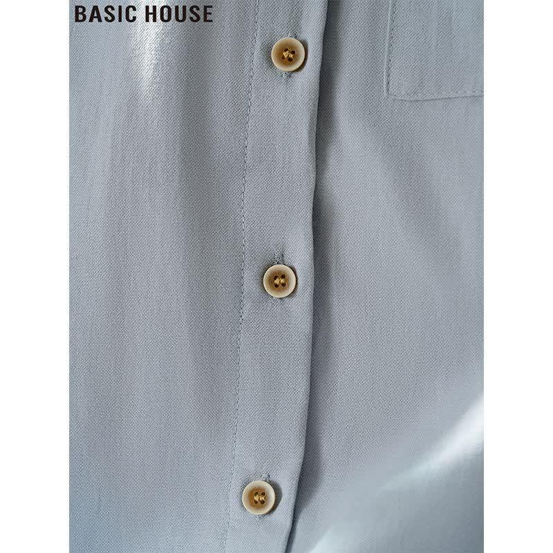 Basic House Women's Loose Fit Cotton Short Sleeve Shirt