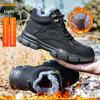 Men's Safety Shoes Winter Security Boots Cotton-padded Men Women Boots Anti-smash Thickened Working Shoes Climbing Work Shoes