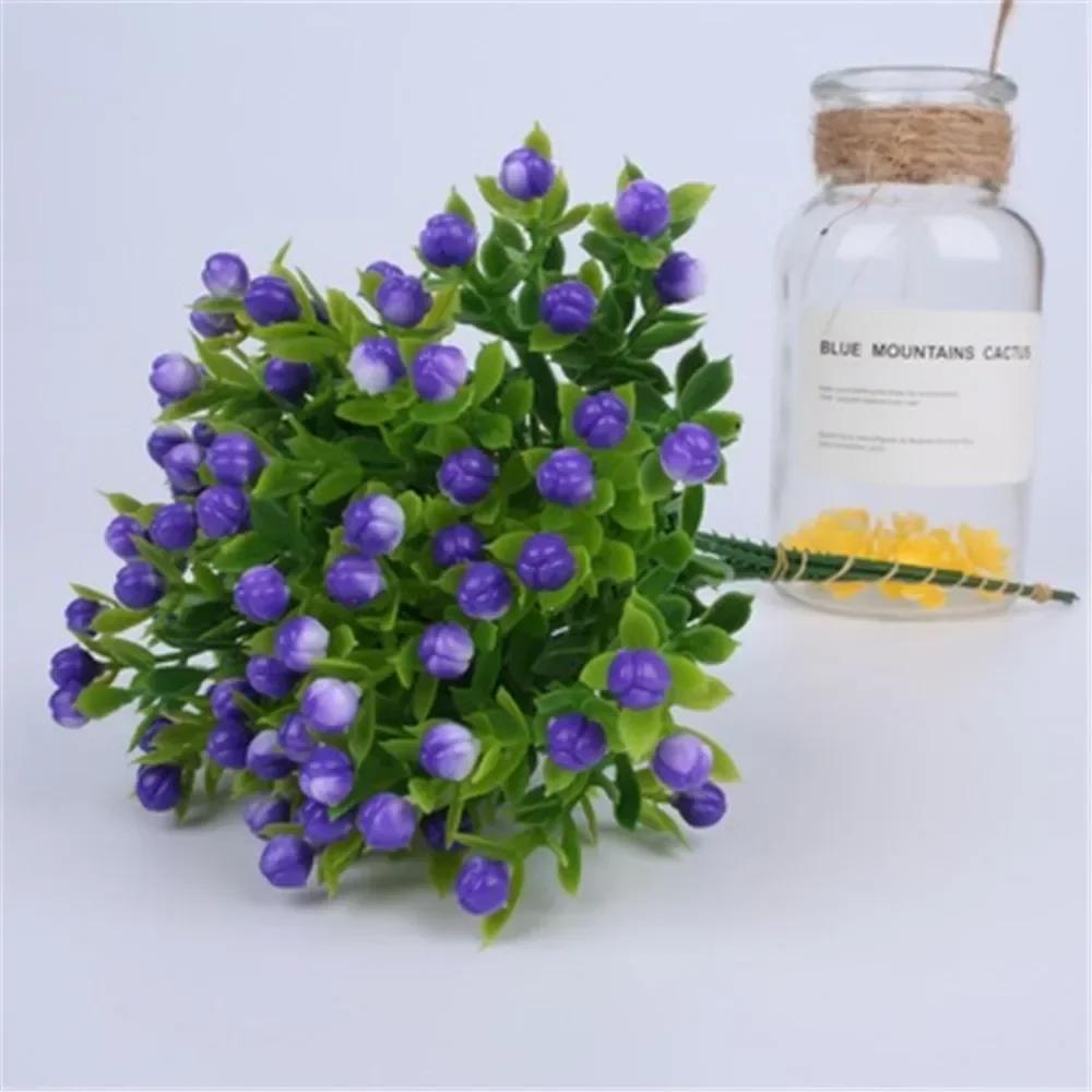 

10 шт. искусственный цветок Миланская трава искусственные зеленые растения горшечные украшения для комнаты свадебный букет невесты