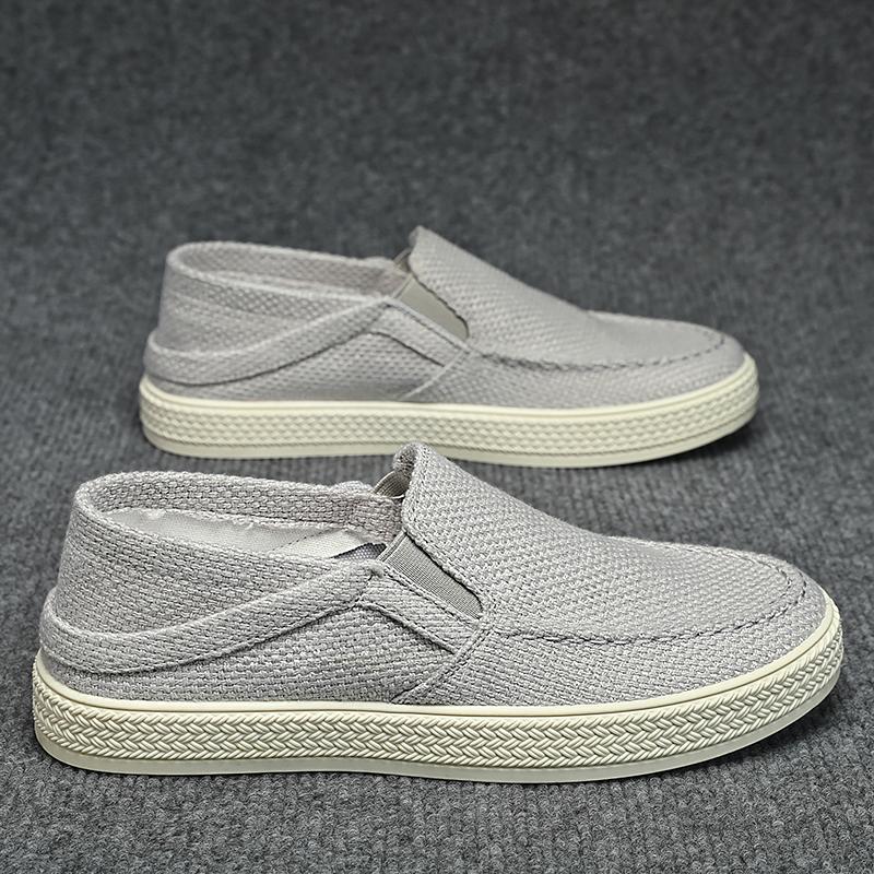 Mode Männer Espadrilles Atmungsaktive Flache Leinwand Turnschuhe Sommer Wanderschuhe Männer Casual Faulenzer Leinen Schuhe Bequem Leichte