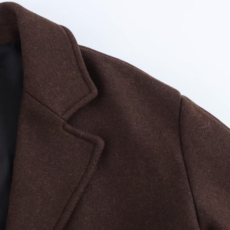 2024 Winter Autumn High End European American Wool Coat Versatile Loose Long