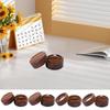 Wooden Wedding Ring Box Round Engagement Ring Holder Elegant Jewelry Storage Box Retro Ring Stand For Proposal Birthday