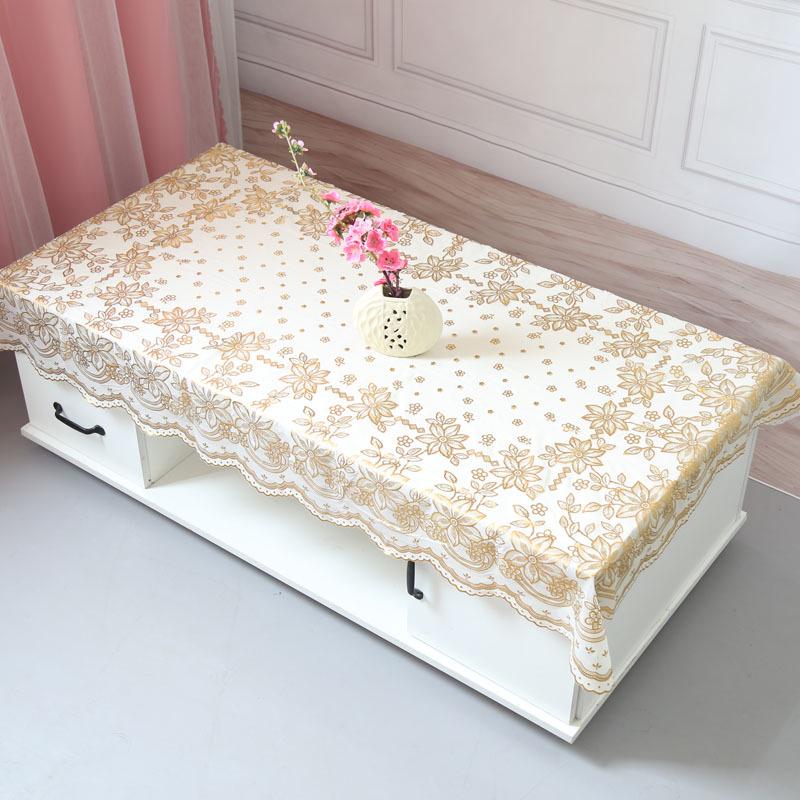 Waterproof, Heat-Resistant PVC Tablecloth - Oil-Proof, Wash-Free, European Style Rectangular Dining or Coffee Table Cover, Pastoral Design.
