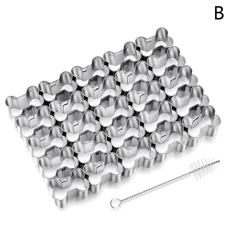 

Форма для печенья в виде косточки из нержавеющей стали с щеточкой для чистки, форма для DIY торта, сахарной мастики, выпечки, печенья, кухонный инструмент