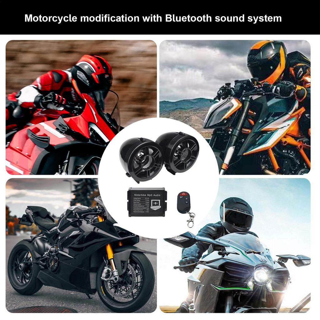 Głośniki Stereo Audio do Motocykla Stereo Rękojeść Audio Do Motocykla Głośniki Motocyklowe Z Migającymi Światłami LED Do UTV Hulajnogi