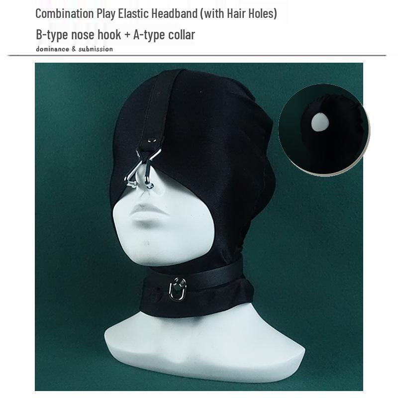 Nose Hook Headgear for Facial Domination BDSM Toy