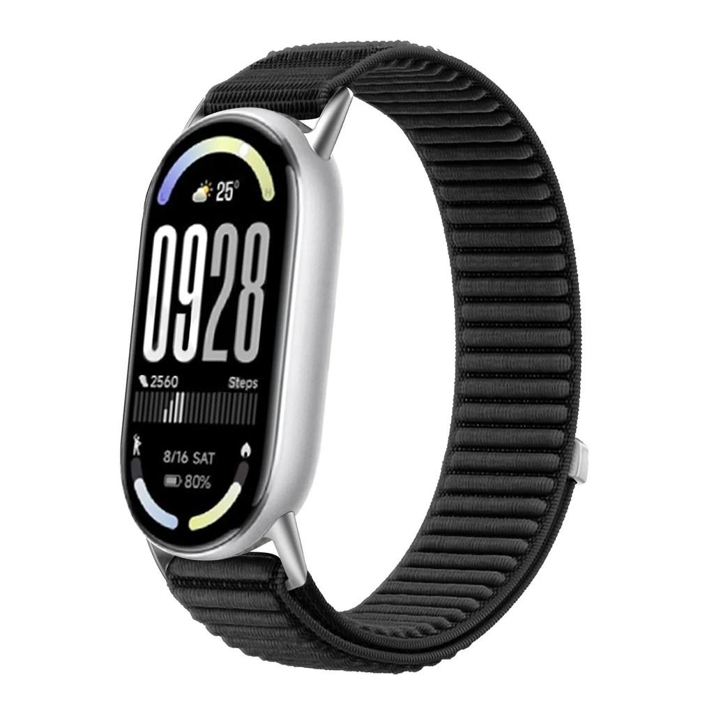

Нейлоновый ремешок для Mi Band 10 9 8 Ремешок для умных часов для Xiaomi Smart Band 8 Ремешок Miband 8 9 10 Запасные аксессуары Mi Band 10 9 8 чёрный