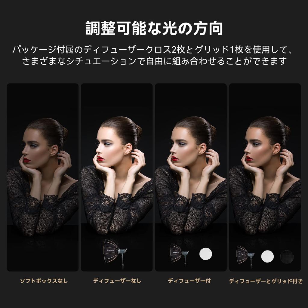 SMALLRIG Softbox Casetă luminoasă Lumină stroboscopică Dom Reflectivă Portret pliabil Fotografie pentru Studio Lumină LED Lumină video potrivită pentru Speedlight