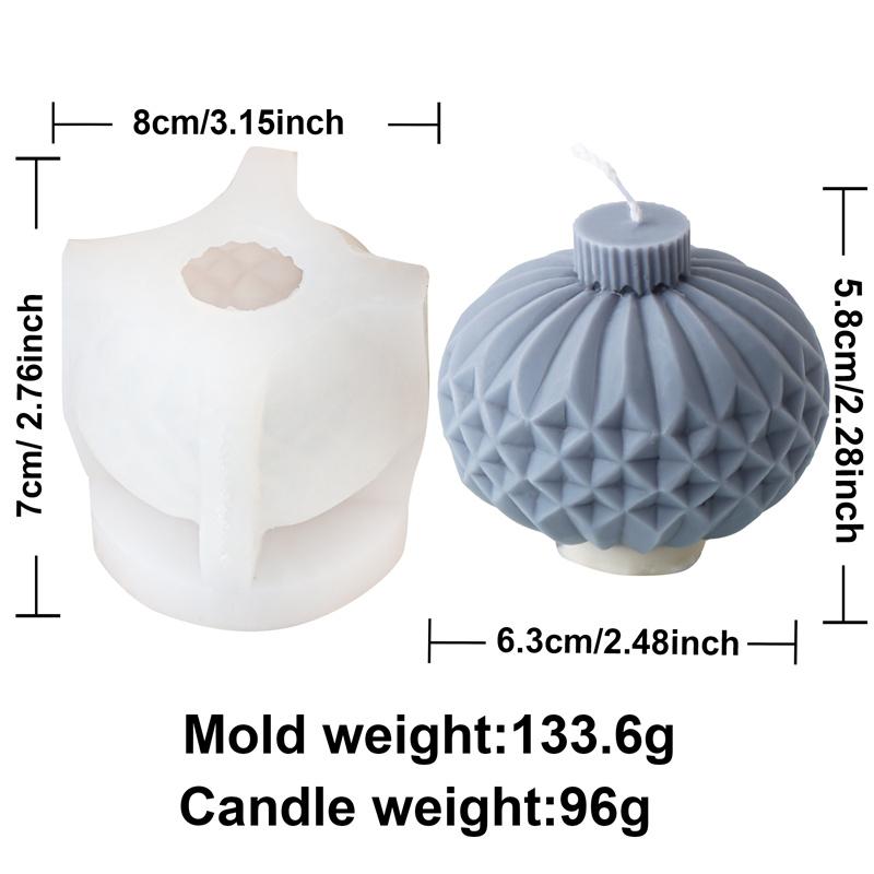 Weihnachtskugel Kerze Silikonform Geprägte Runde Kugel Kerze Aromatherapie Gips Geometrische Weihnachts Laternenkugel Form