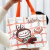Labubu Lerretspose Bomull Søt Tegneserie Morsom Shopping Tote Veske Pendler Student Reise Enkel Allsidig Damevesker Gave