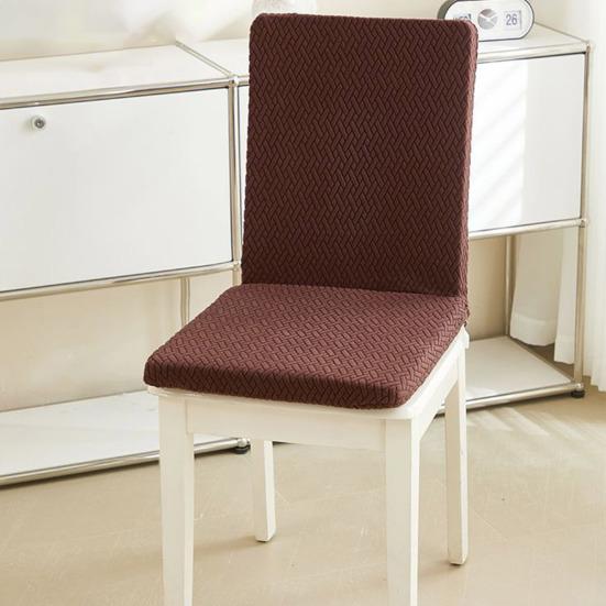 Spisestoltrekk Elastisk Jacquard Stoltrekk med Sittepute Avtakbart Vaskbart Slipcover Stolbeskytter for Hjem Restaurant
