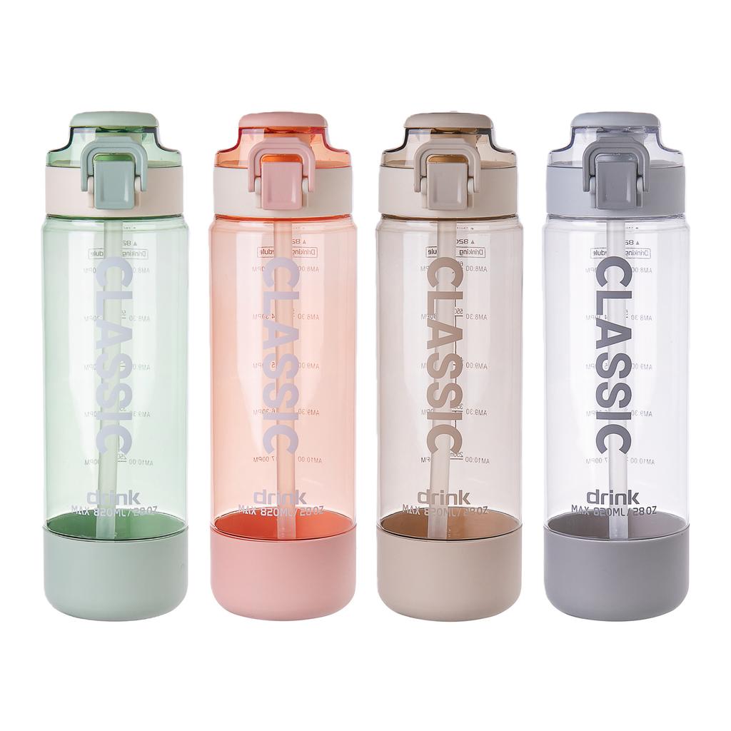 Water bottle new gradual change color plastic cup large capacity high temperature direct drinking cup portable sports kettle portable plastic water