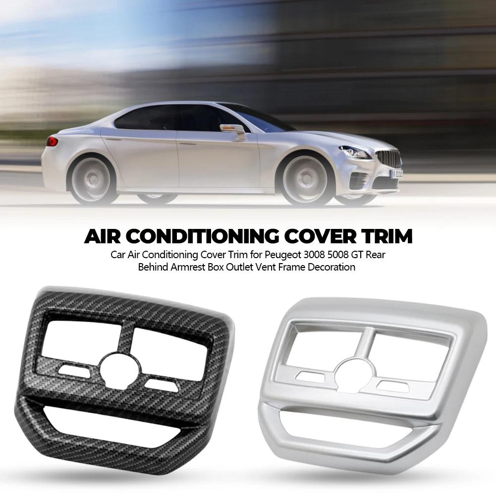 Autozubehör Armlehnenbox Hinten Klimaanlage AC Vent Outlet Molding CoveritTrim Für Peugeot 3008 GT 3008GT 5008 2017 2018