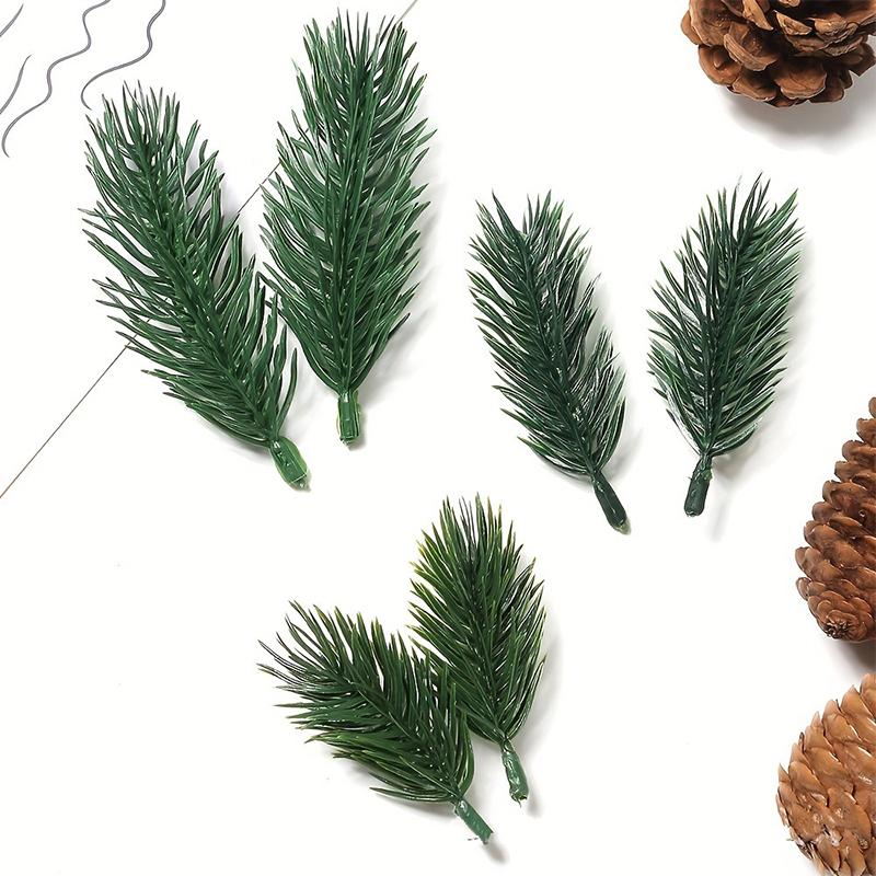 10/20/50 Stück Kiefernzweige Künstliche Pflanzen Weihnachten Hochzeit Heim Baumdeko DIY Handwerk Bouquet Geschenkbox Falsche Pflanzen Nadel
