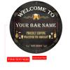 Vintage Metal Tin Sign Bar Pub Wall Decor Personalized Beer Glass Print Custom Name Date