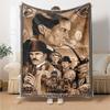 Sherlock Print Flannel Blanket High Quality Warm Comfortable Cover for All Seasons Perfect for Gifts Home Decor