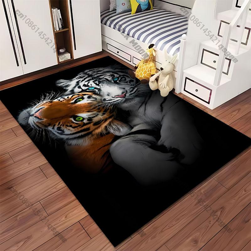 Companionship love between majestic tigers carpet Yoga living room room decor children's crawling mat doormat area rug