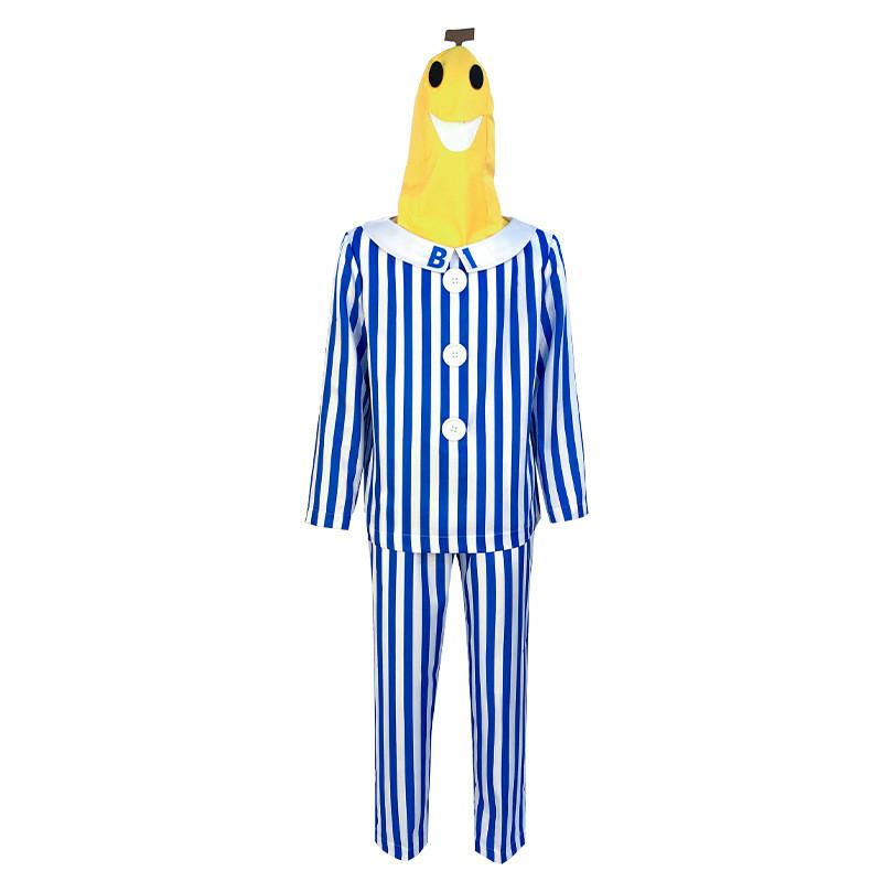 Outfit Cosplay Halloween Unisex Pajamas Banana Man Game Role Play Show Stage