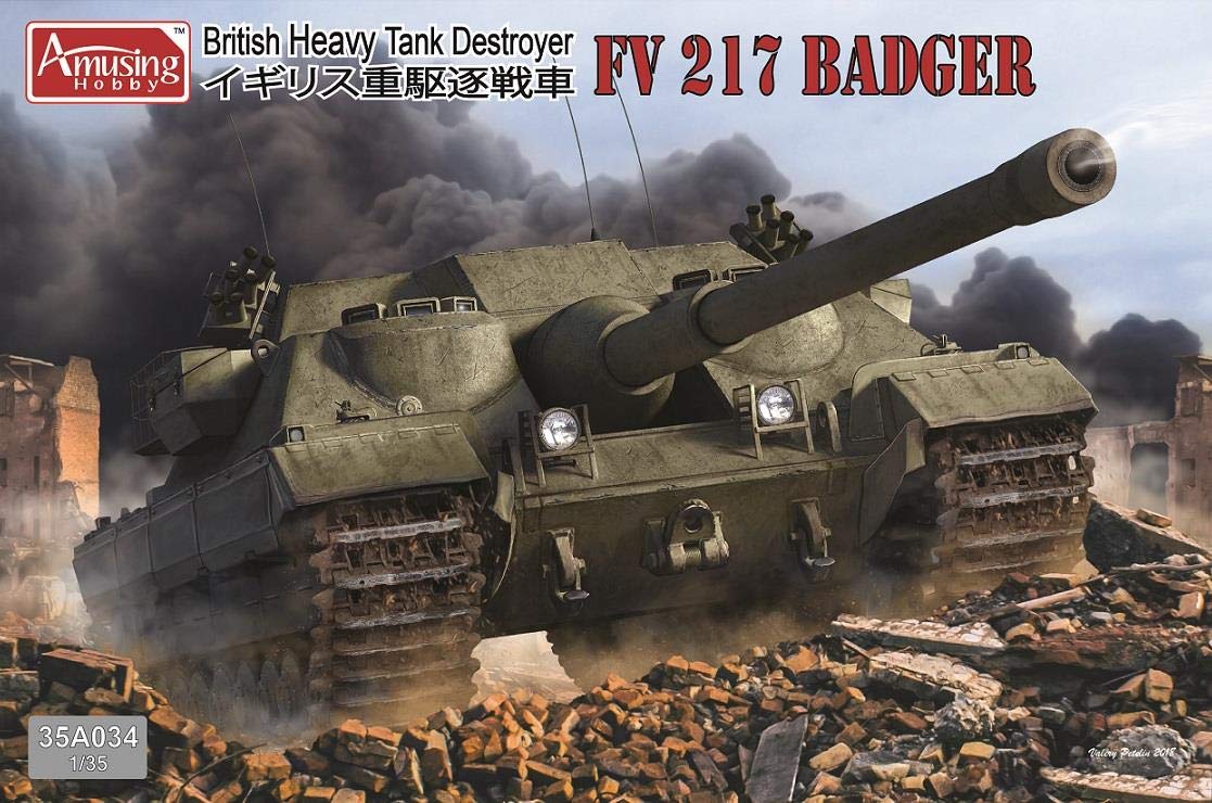 

Amusing Hobby 1/35 British Heavy Tank Destroyer FV217 Badger Plastic Model AMH35A034