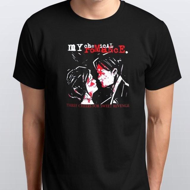 MY CHEMICAL ROMANCE THREE CHEERSUnisex T-SHIRT S M L XL XXL 3 4 XL colours Black