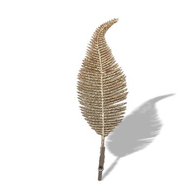 Artificial Simulation Leaf Christmas Tree Decoration Ornament Glitter Clamp Wedding Glittery Festival Supplies Outdoor