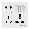 Universal Wall 86 Type Multifunctional Eight-Hole 5Pin Power Plug Two Or Three Plugs With 1Gang Switch Control Socket