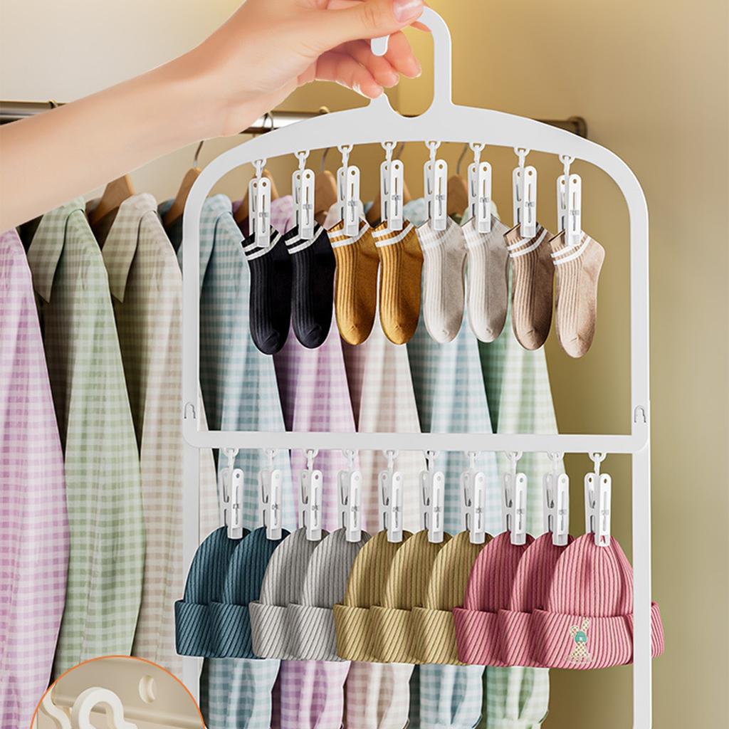 Fall Proof Plastic Clothes Hanger User Friendly Multifunctional Hook For Compact Living Spaces Secure Garment Drying Solution