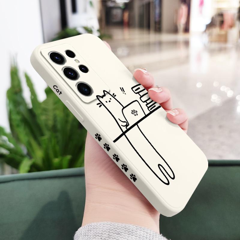 Hardworking Cats Phone Case For Samsung Galaxy S25 FE S24 S23 S22 S21 S20 S10 Ultra Plus Note 20 Ultra 10 9 Plus Cover