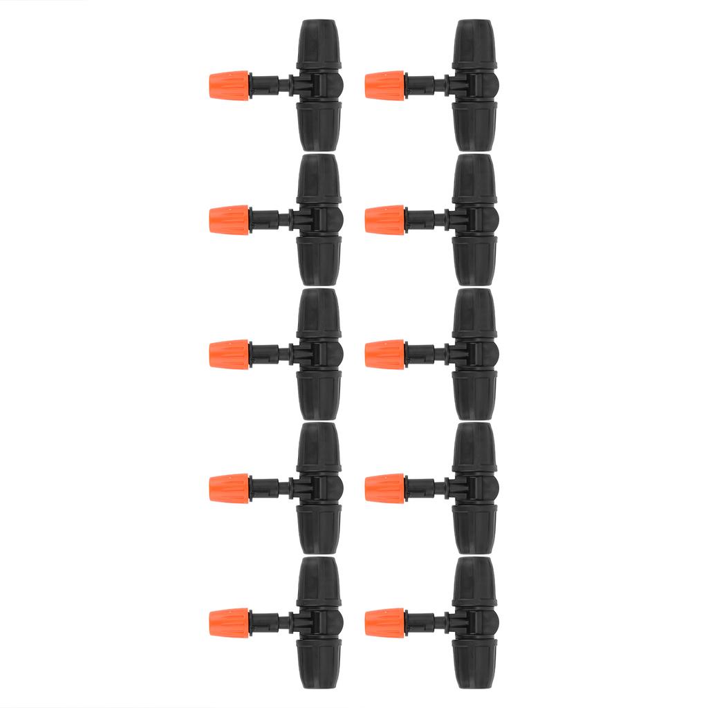 10Pcs Garden Tee with Adjustable Misting Nozzle for 8/12 Tube Irrigation Accessories