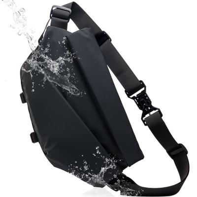 MALFY New Waist Bag with Reel Waterproof Large Multifunctional Crossbody Single Shoulder Waist Pouch Keychain, Zipper, Capacity, Bag, Bag, (Black)