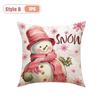 Festive Christmas Pillow Cover Decorative Cushion Case Holiday Sofa Accent Cover for Living Room Winter Holiday Party Home Decor