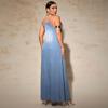 Plus Size Women's Denim Strappy Long Dress