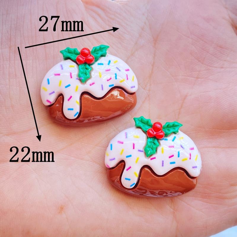 10Pcs New Mini Cute Cartoon Christmas Series Flat Back Resin Cabochons Scrapbooking DIY Jewelry Craft Decoration Accessorie