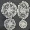 New French Retro Water-soluble Lace Placemat White Round Hollow Heavy Industry Embroidery Table Mat