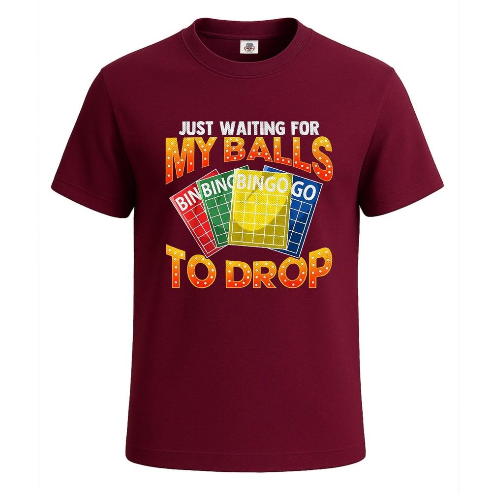 Bingo just waiting for my balls mens tshirt funny novelty party gift tee top 2XL