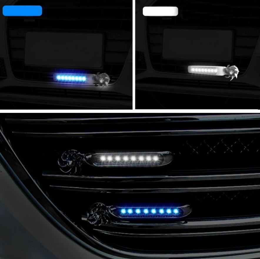 2pcsLED Car Lights Wind Power Generation Cars Motorcycles Bicycle Wind Energy Daytime Running Lights