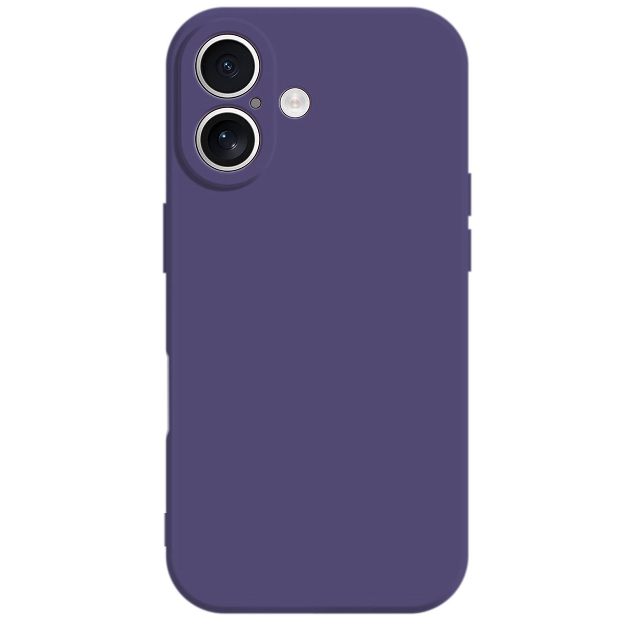 

KALEBOL KLB-TPU003 For iPhone 16 Case Anti-Scratch Solid Color TPU Phone Cover Dark Purple