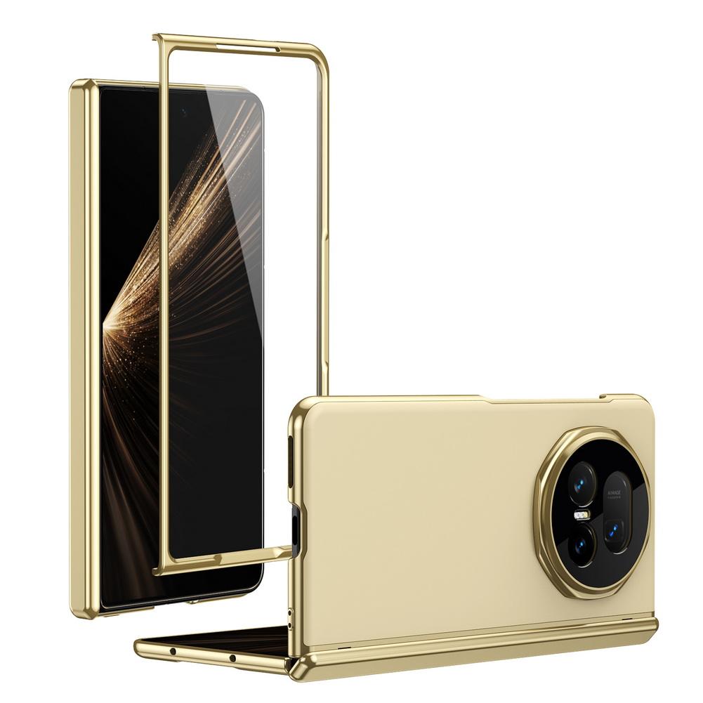 AG Frosted Backplate Vacuum Plated Bezel Spring Hinge Glass Protector Case For Honor Magic V5 MAGIC V3 Camera Protection Cover