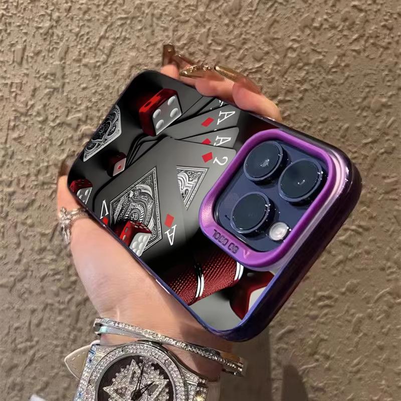 Poker Phone Case for Samsung Galaxy A73 A56 A55 A36 A35 A26 A25 A15 5G A24 A23 A22 A52 A71 A72 4G Matte Cover