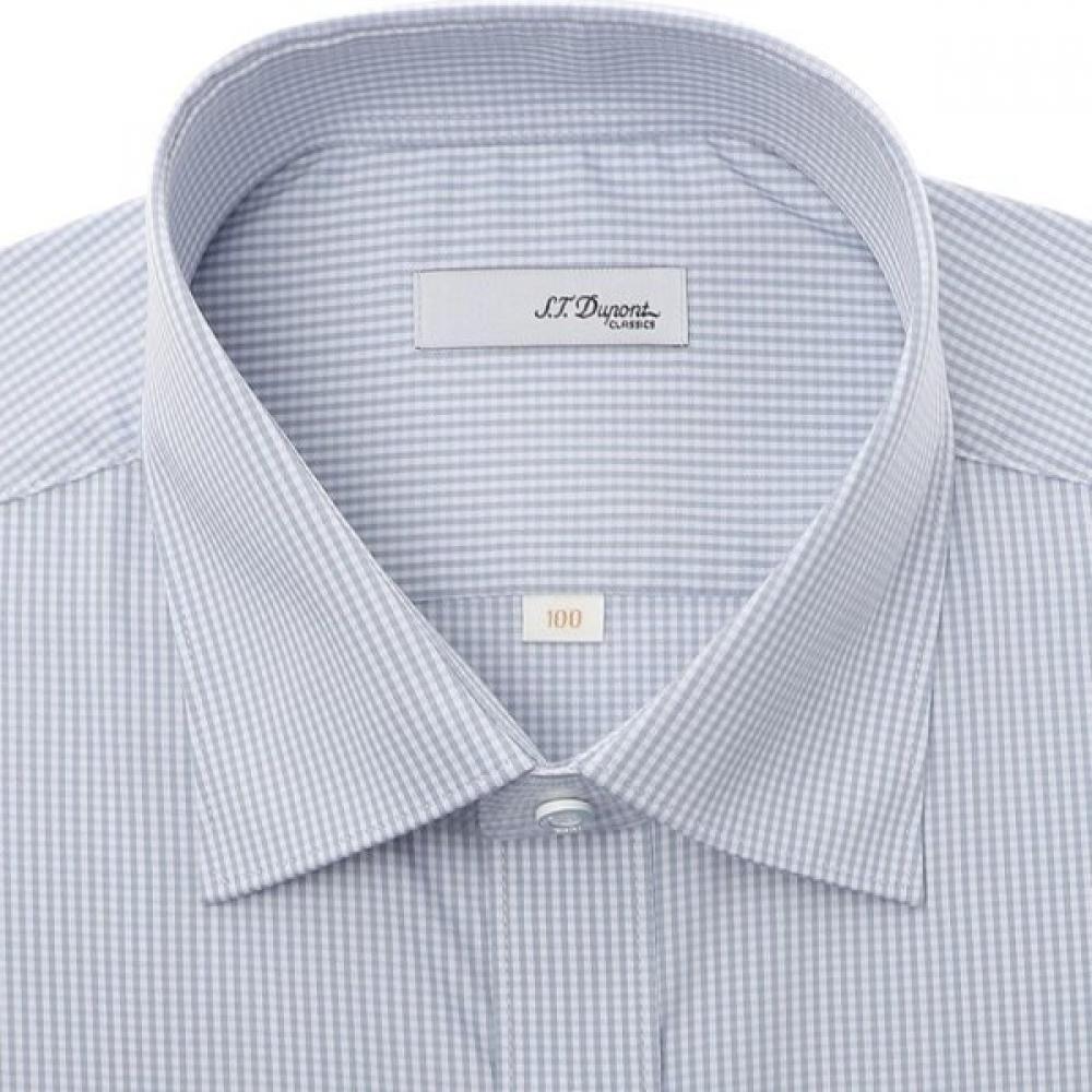 S.T. Dupont Comfortable Stretch Mini Check Long Sleeve Regular Fit Shirt Se6sm11