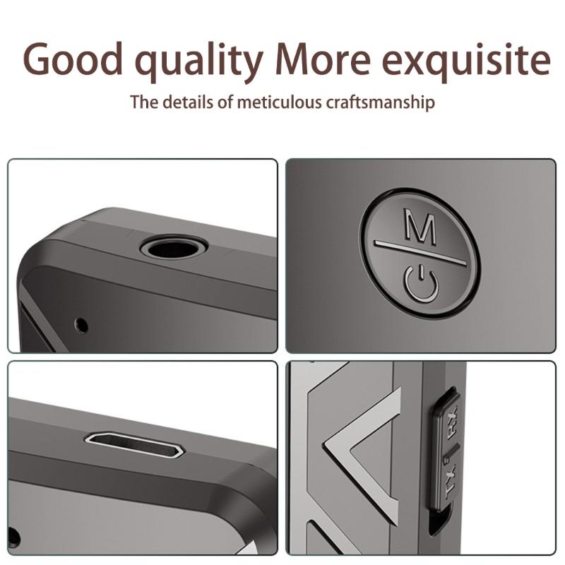 Double Mode Wireless Auditory Adapter BT5.0 Transmitter And Receiver Connection Two Devices 10m Ranging