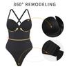 Women Adjustable Strap Tummy Control Thong Bodysuit Seamless Slim Shapewear