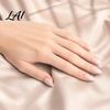 Natural Press-On Nails 24Pcs Women Nude Press on Nails Glossy Almond Stick-on Fake Full Cover Long Glue False Pre-shaped