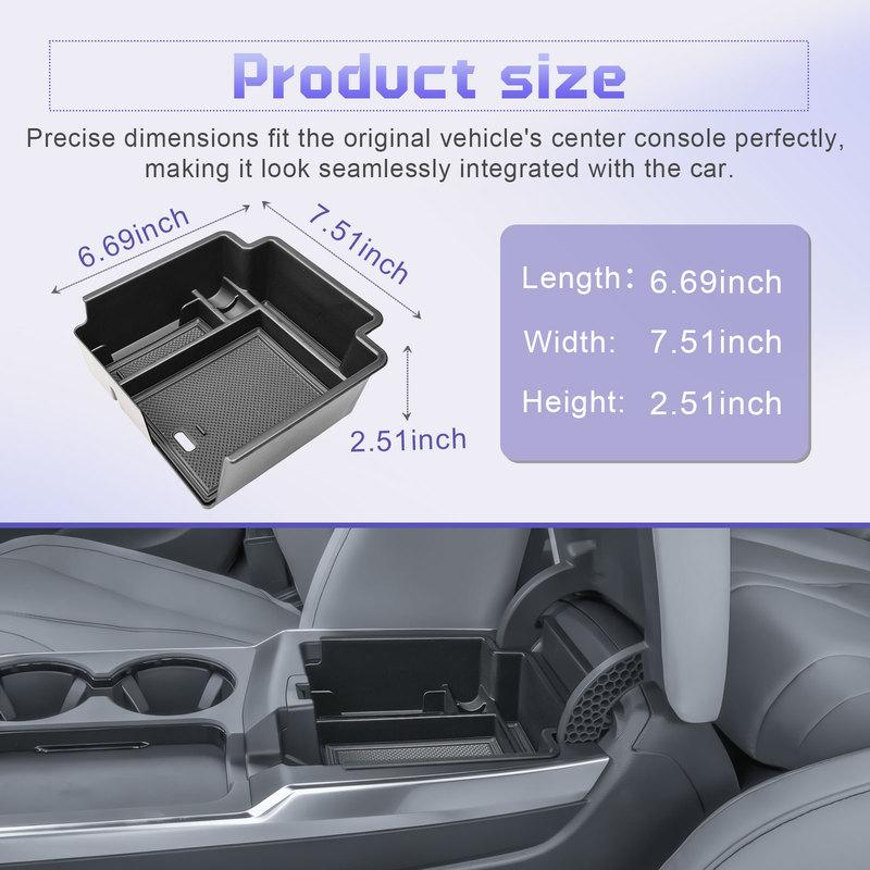 Center Console Organizer Tray for 2025 Acura RDX Accessories Interior Car Storage Armrest Box Secondary Phone Holder Storage Box